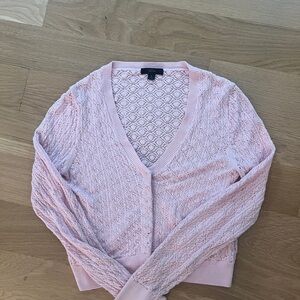 J. Crew Light Pink Textured Cardigan